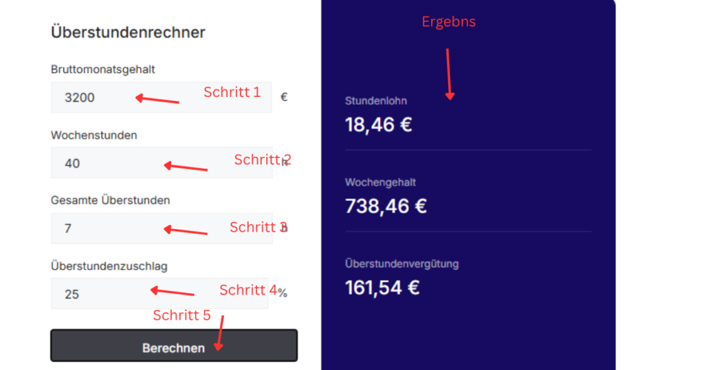 Überstunden Rechner