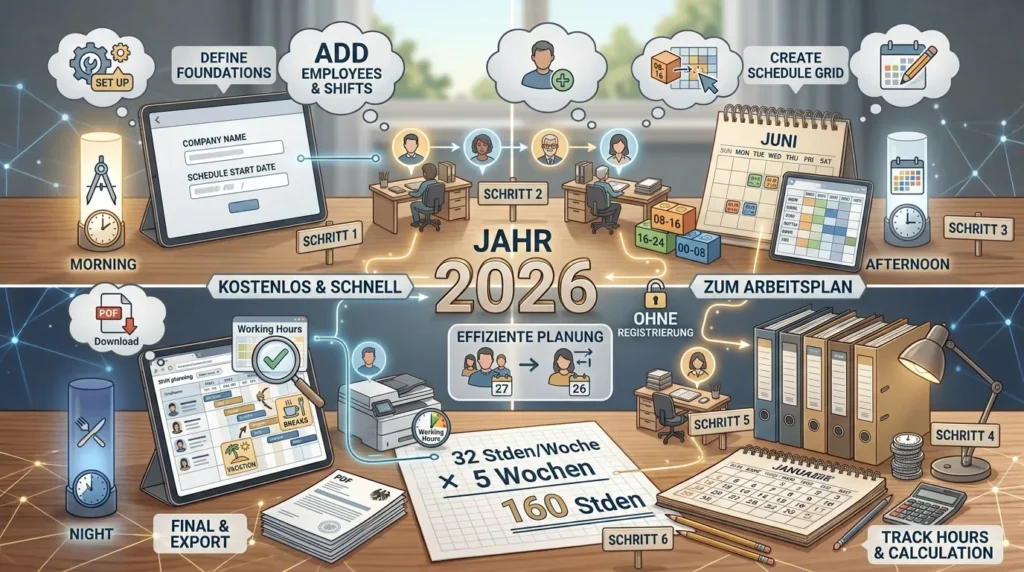 Dienstplan erstellen kostenlos ohne Anmeldung