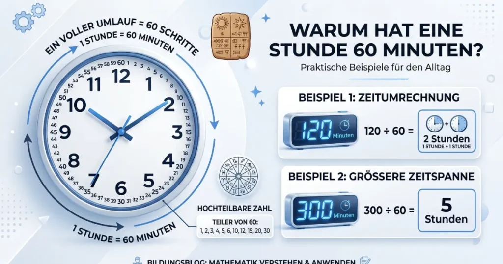 Minuten in Stunden umrechnen